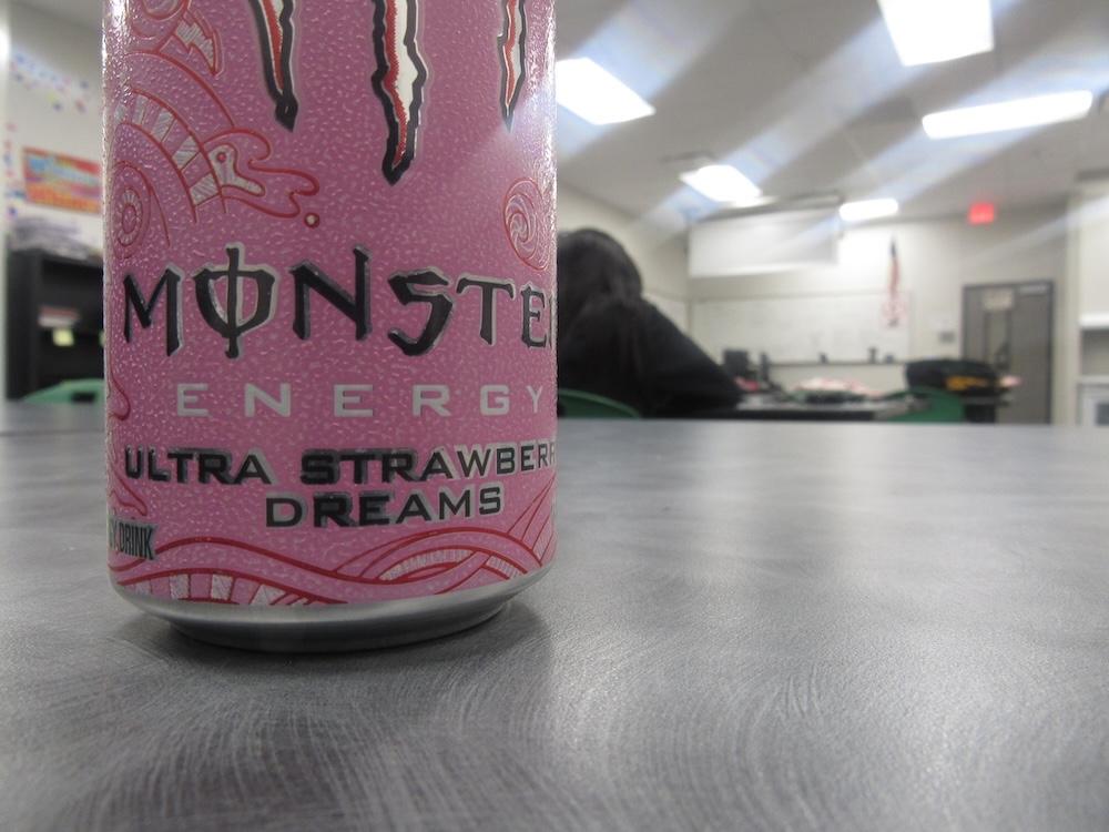 a picture of a monster can I had in class one day.