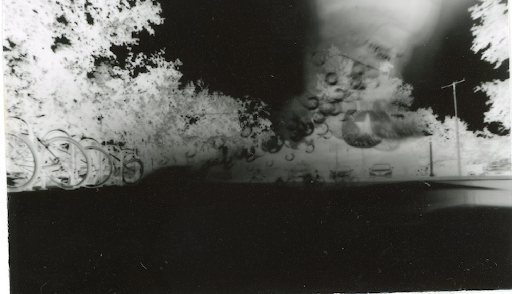 a picture of my shoes fading in and out of the photo.