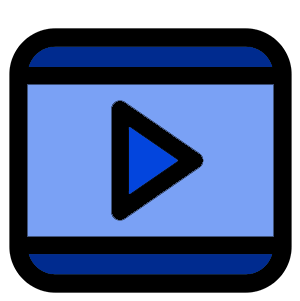 button that looks like a video icon